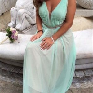 BEAUTIFUL LIGHT BLUE TERANI COUTURE